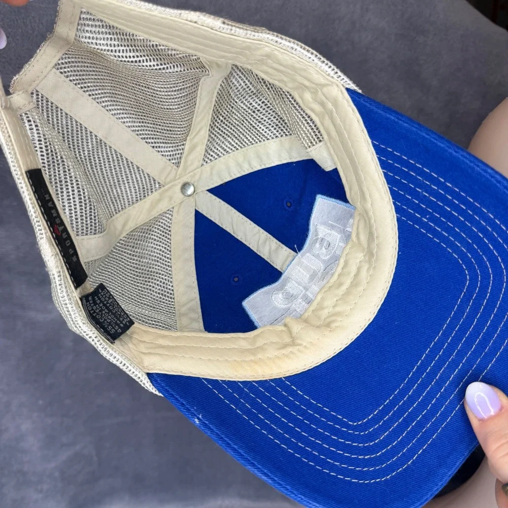 Sportsman‎ Bud Light Trucker Hat Women OS Blue Rhinestone Bling Mesh Back Cap